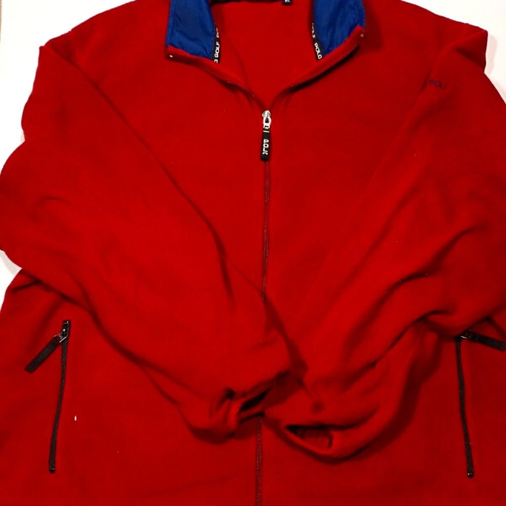 Vintage Men's Polo Golf Ralph Lauren Fleece Jacket Made In USA Size XL